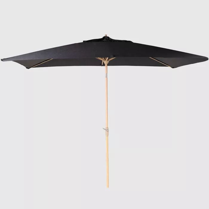10' x 6' Rectangular Patio Umbrella - Light Wood Pole - Threshold™ | Target