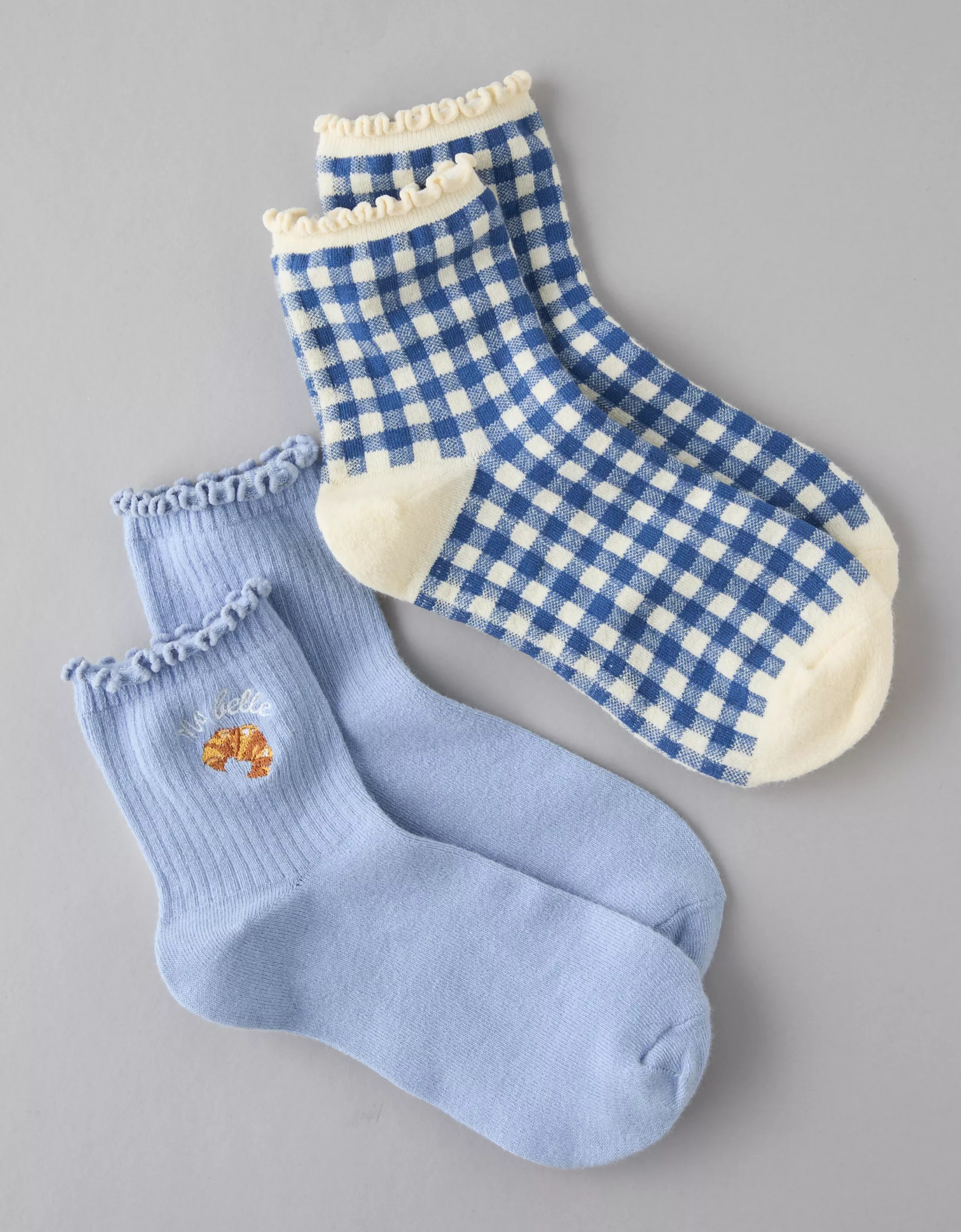 AE Croissant Boyfriend Sock 2-Pack | American Eagle Outfitters (US & CA)