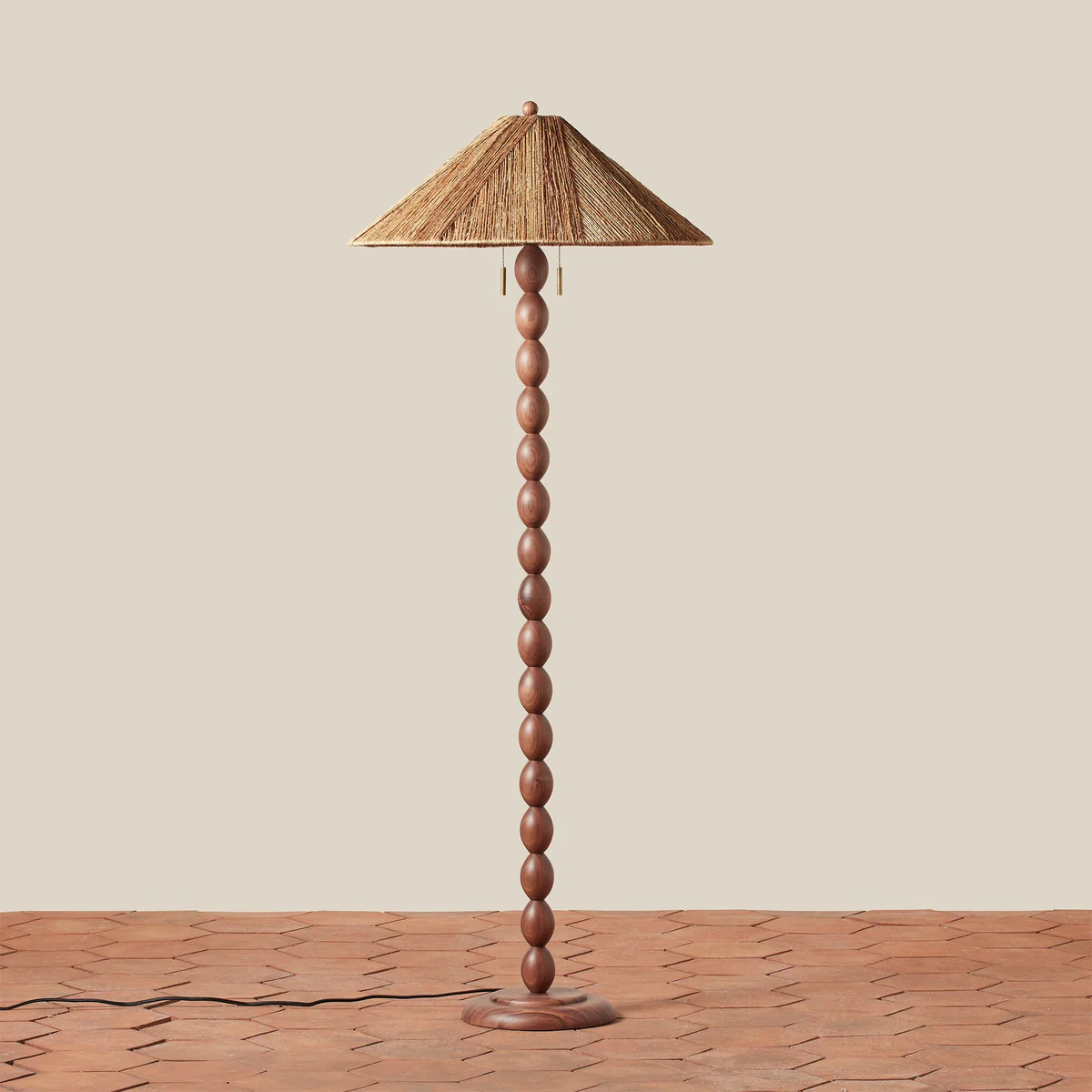 Alhambra Floor Lamp | Sculptural Wood Floor Lamp | Casa Zuma