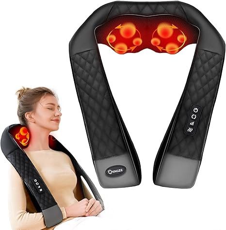 Shiatsu Neck and Back Massager with Heat, Neck and Shoulder Massager, 4D Deep Tissue Kneading Mas... | Amazon (US)