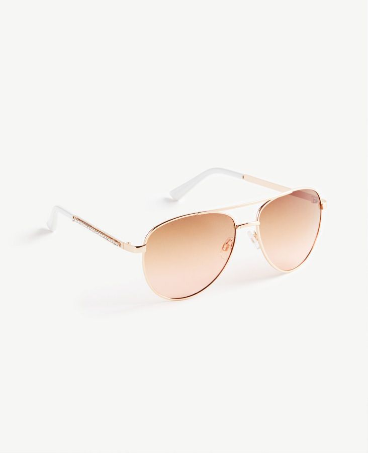 Sparkle Aviator Sunglasses | Ann Taylor Factory