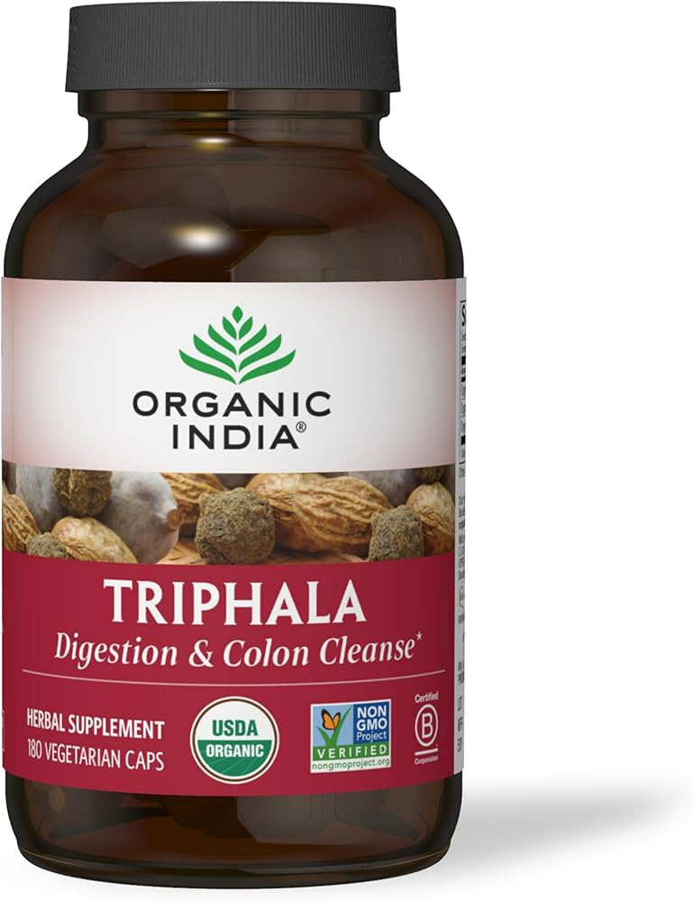 ORGANIC INDIA Triphala Capsules Organic - Herbal Supplement with Amla, Bibhitaki, Haritaki, Diges... | Amazon (US)