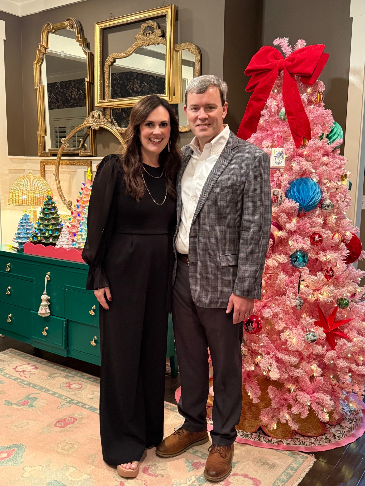 Date night with my sweet love. This Calvin Klein jumpsuit from Belk is so comfortable and so flattering, perfect for holiday parties, New Year’s Eve, or a fun date night! 40% off right now! 

#LTKootd #LTKSaleAlert #LTKHoliday