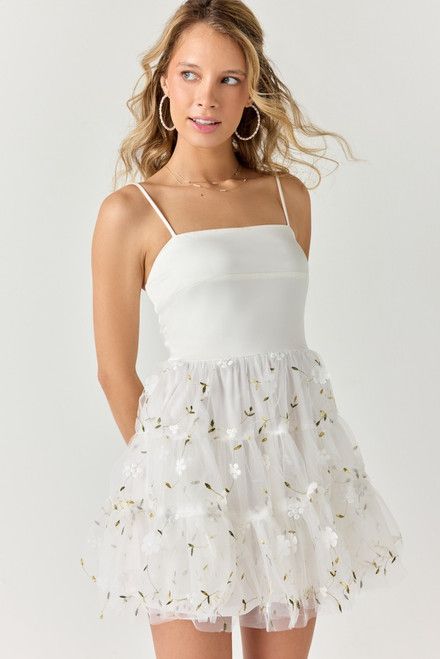 Ellen Floral Tulle Dress | Francesca's