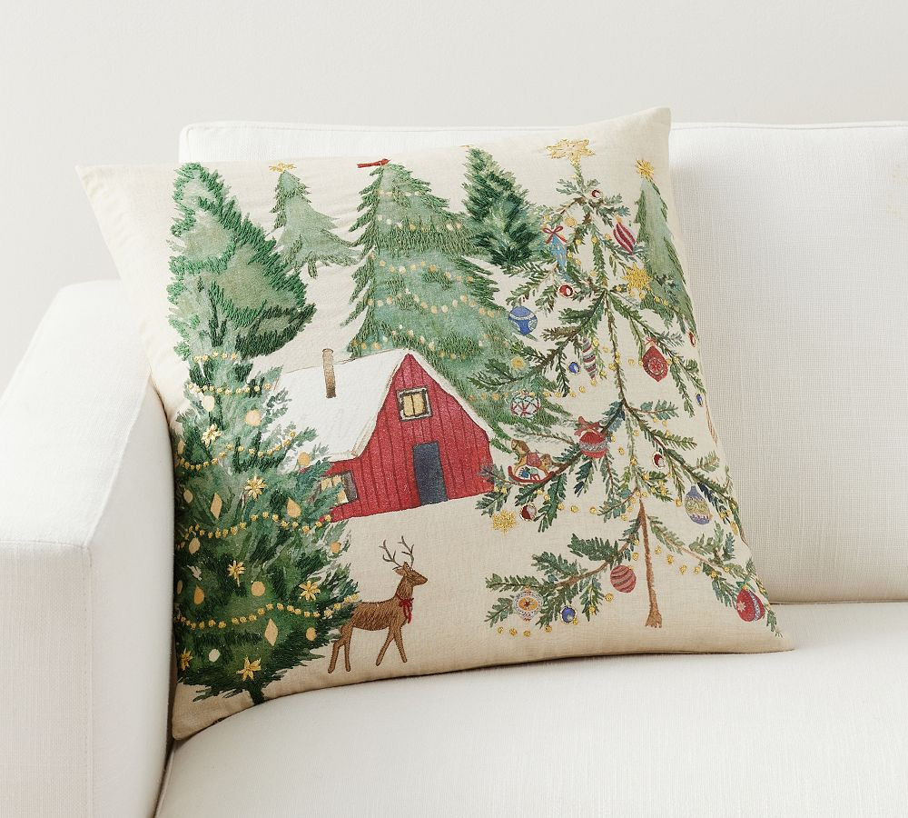 Christmas in the Country Pillow | Pottery Barn (US)