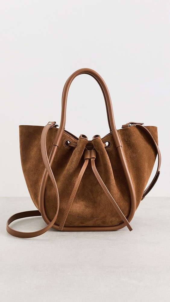 Small Ruched Tote In Soft Suede | Shopbop