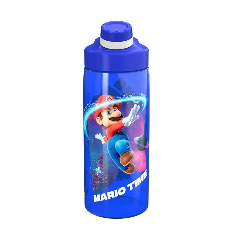 Zak Designs 25oz Mario Sloan Water Bottle for Kids, Durable Plastic with Chug Lid and Folding Han... | Walmart (US)