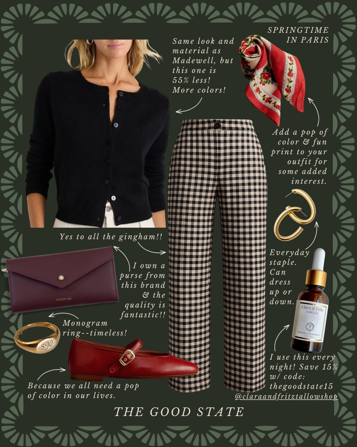 This collection is for the Spring girlies. The ones longing for the warmth of sunshine on their skin and a cool breeze blowing through their hair. Shorts and a sweatshirt weather. A flowy dress and a light cardigan. This is for the ladies counting down the days until the farmers market opens back up. The ones who love early mornings at the market—flaky croissant in one hand and a rosemary latte in the other. This is for the ones who can’t resist a bouquet of fresh flowers and are trying to figure out how to grow their own cut flower garden at home. For the ones who spend the golden evenings having a picnic with friends. For the people (like me) who always have a picnic blanket in their car. This is for the girlies love allllll things gingham, their trusty ball cap, pops of color  and who firmly believe you can’t have too many neck scarves or bandanas. For the ones who love feminine details like lace trim, dainty florals and ruffles. This Spring may we slow down, breathe deep, embrace the life all around and romanticize the seemingly ordinary moments🌼

#LTKSaleAlert #LTKActive #LTKootd