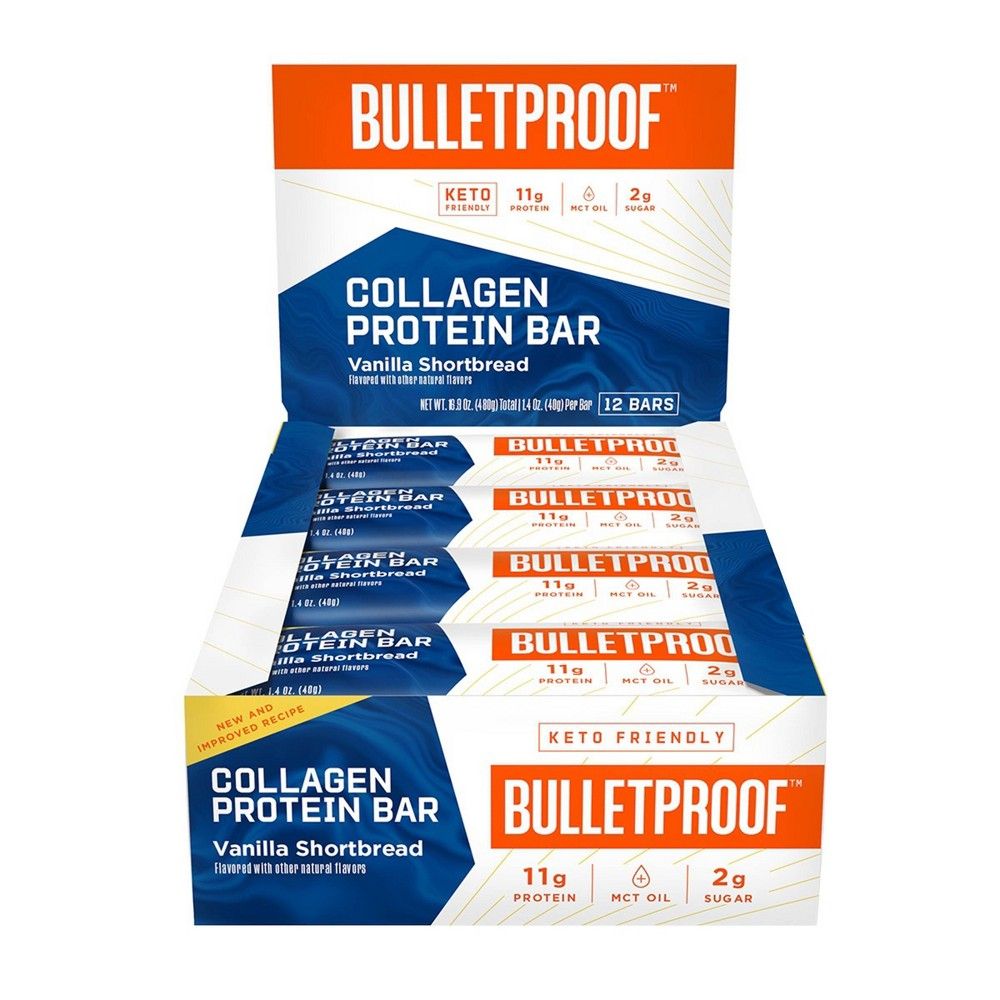 Bulletproof Collagen Protein Bar - Vanilla Shortbread - 12pk | Target