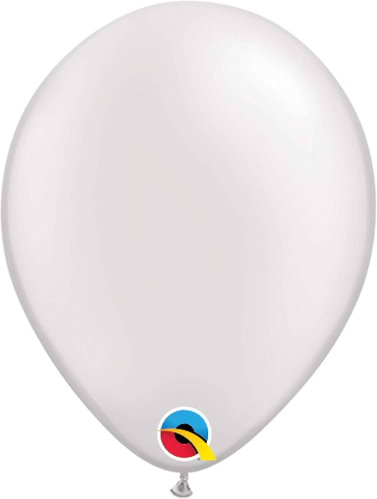 Qualatex 5" Pearl White Latex Balloons 100Bag #43597-5 | Amazon (US)