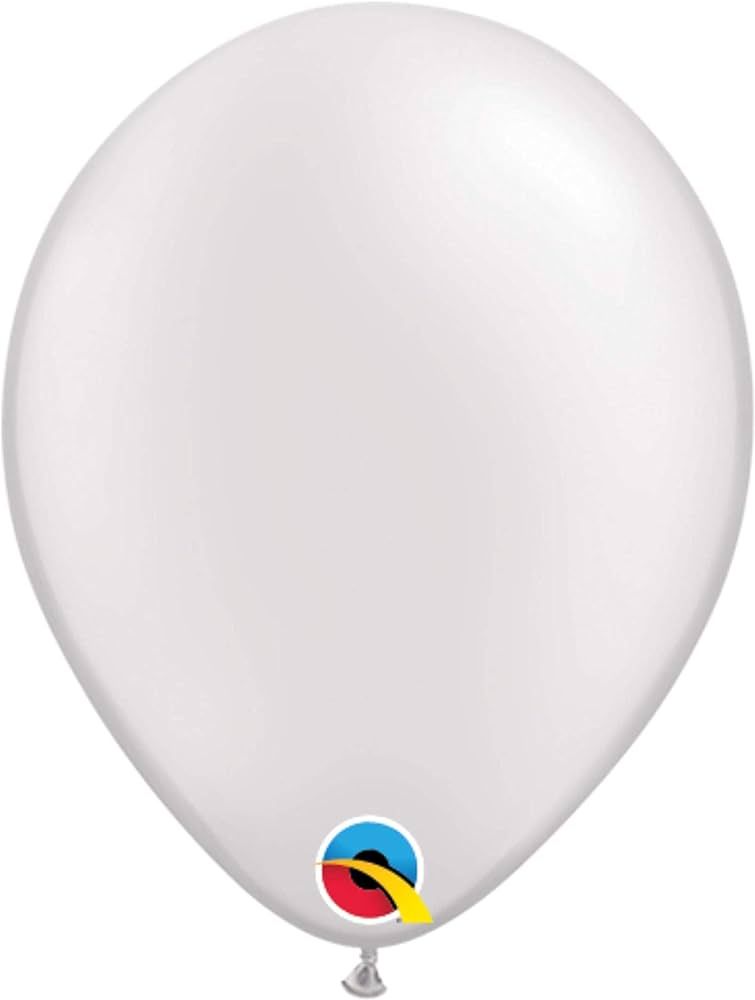 Qualatex 5" Pearl White Latex Balloons 100Bag #43597-5 | Amazon (US)