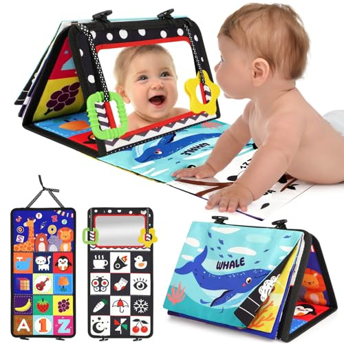 URMYWO Tummy Time Toys - Black and White High Contrast Baby Toy for Newborn - Baby Visual Stimula... | Amazon (US)