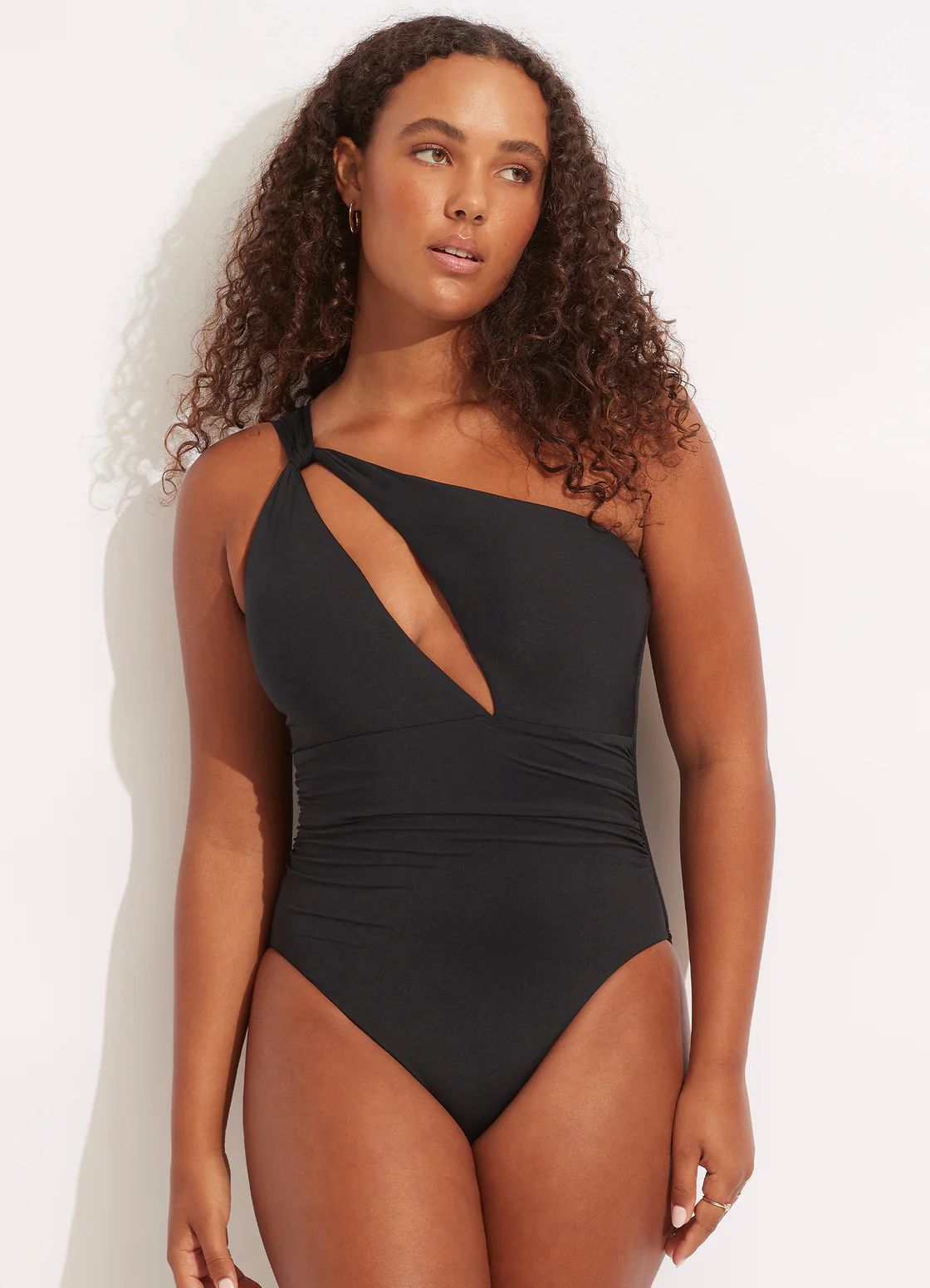 Seafolly Collective One Shoulder One Piece - Black | Seafolly US