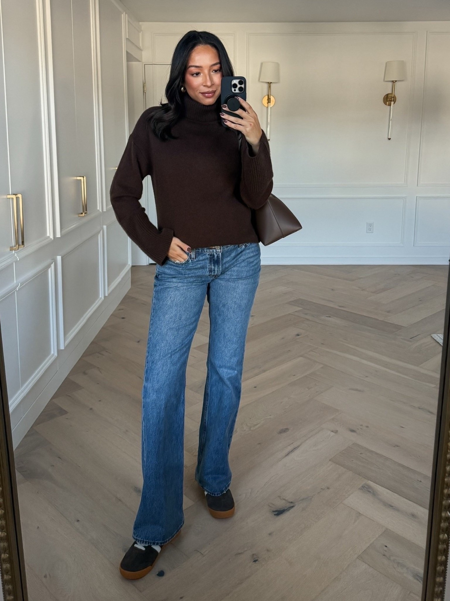 Bump friendly fall capsule wardrobe 🍂 wearing size S brown turtleneck sweater and size 29 jeans (sized up for the bump) sneakers fit tts 

Fall outfit 
Fall fashion 
Fall essentials 
Closet staples 
Closet essentials
Outfit idea
Outfit inspo 

#LTKStyleTip #LTKBump #LTKSeasonal