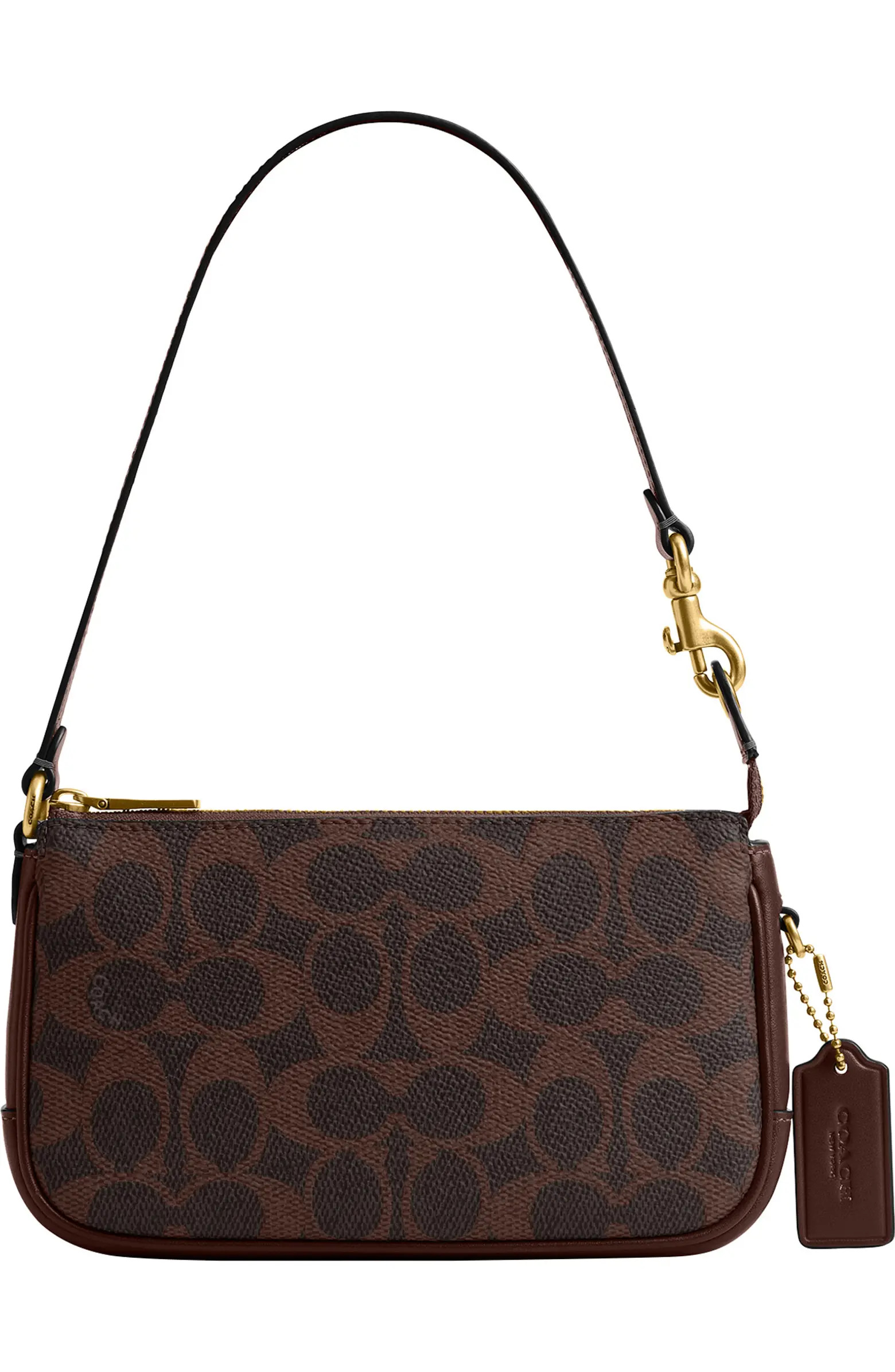 COACH Plaza 18 Signature Coated Canvas Shoulder Bag | Nordstrom | Nordstrom