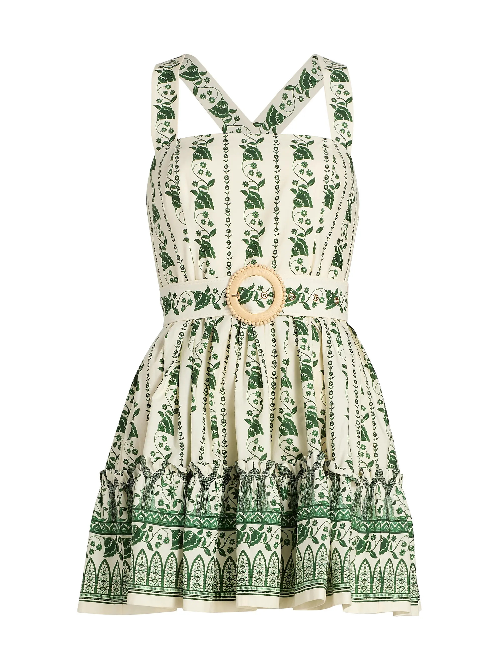 Cara Cara Julietta Floral Vine Cotton Minidress | Saks Fifth Avenue | Saks Fifth Avenue