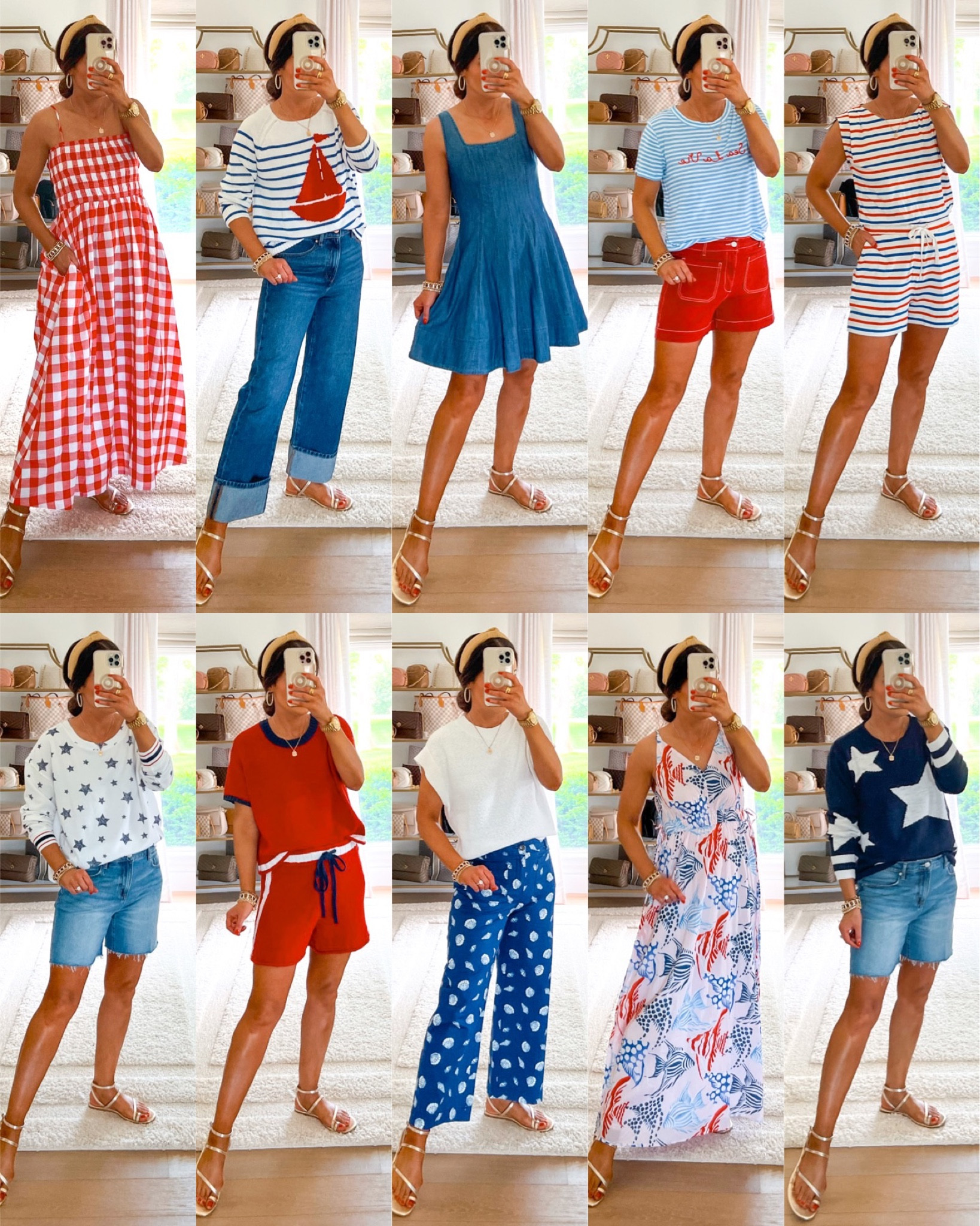 LOFT Americana outfits try on! Everything is 40%  + extra 20% off for MDW! TTS in all. 

#LTKSeasonal #LTKStyleTip #LTKFindsUnder50