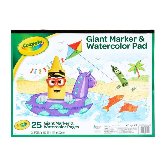 Crayola 25 Page Giant Marker & Watercolor Pad | Target