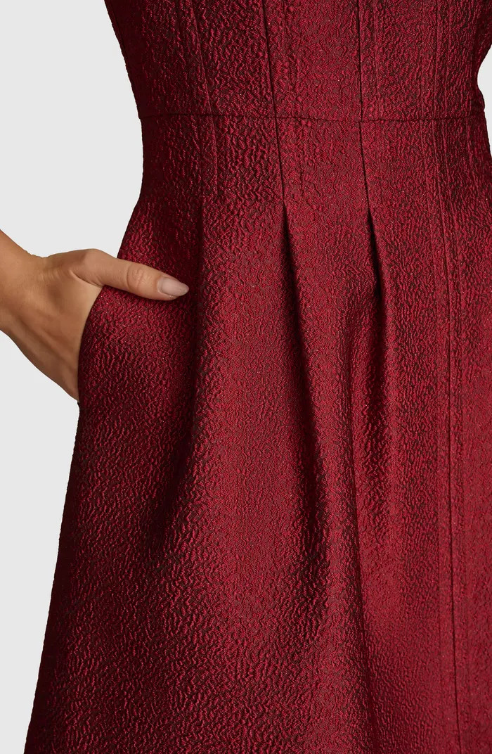 Jacquard Midi Fit & Flare Dress | Nordstrom