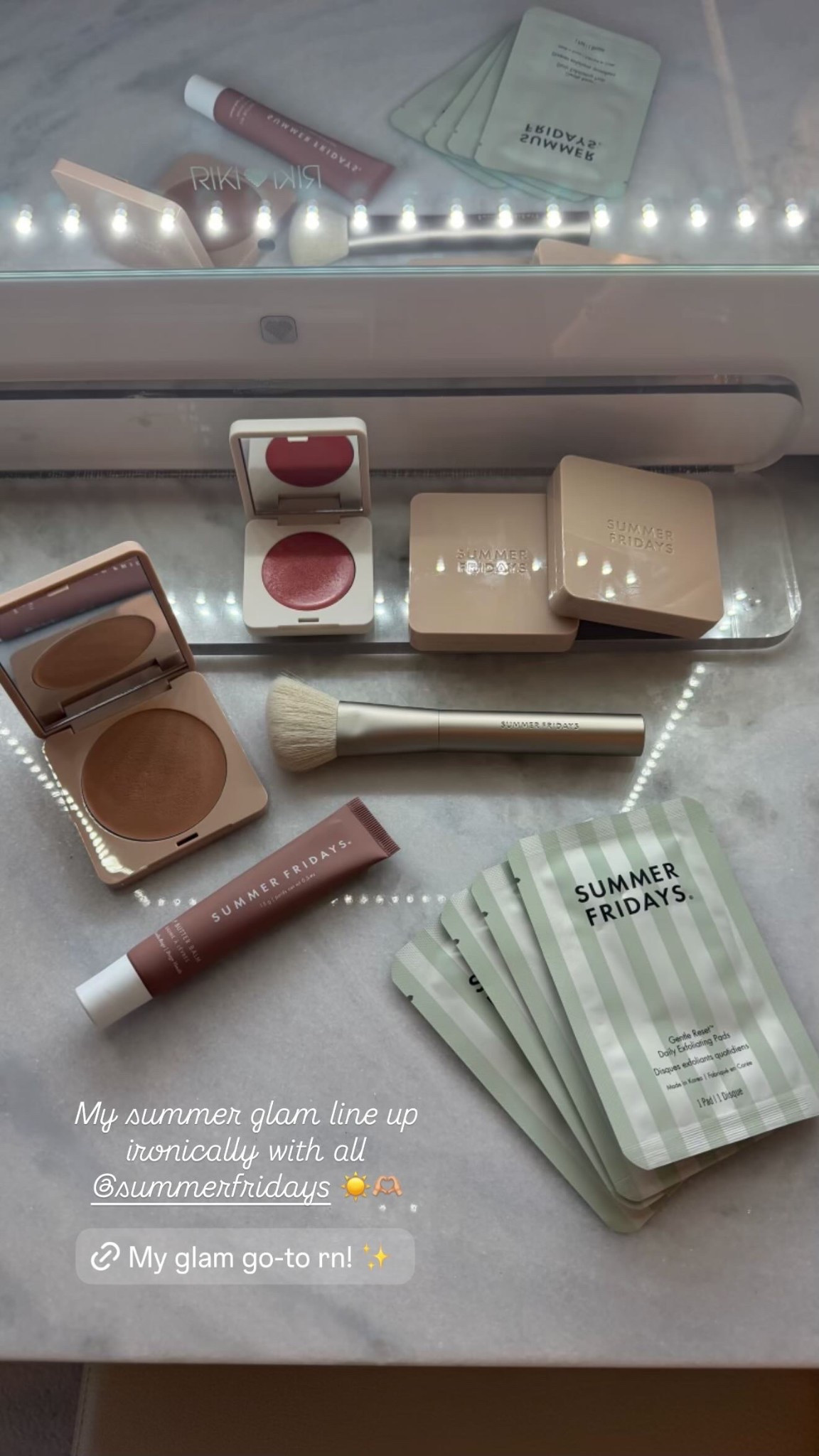 My summer glam line up ironically with all @summerfridays ☀️🫶🏼