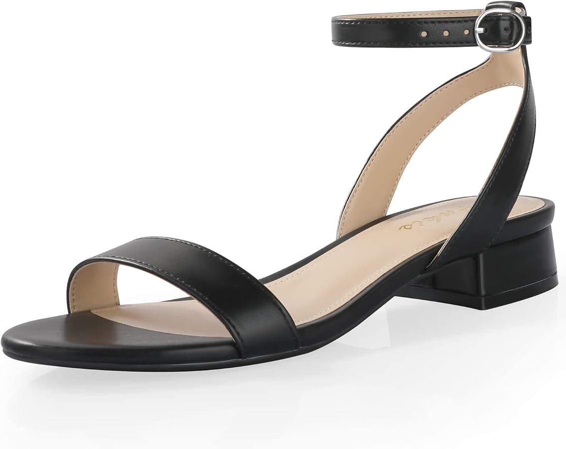 Ankis Black Nude White Gold Women Sandals Comfortable Walking Strappy Open Toe Sandals for Women ... | Amazon (US)