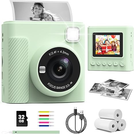 Kids Instant Print Camera, Christmas Birthday Gifts for Girls and Boys, 1080P HD Video Digital Ki... | Amazon (US)