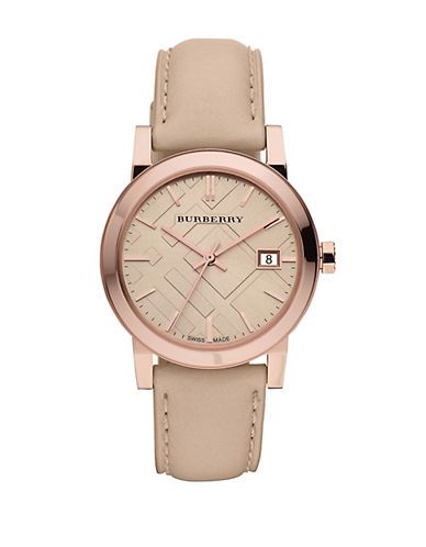 BURBERRY The City Analog Leather Watch | The Bay (CA)