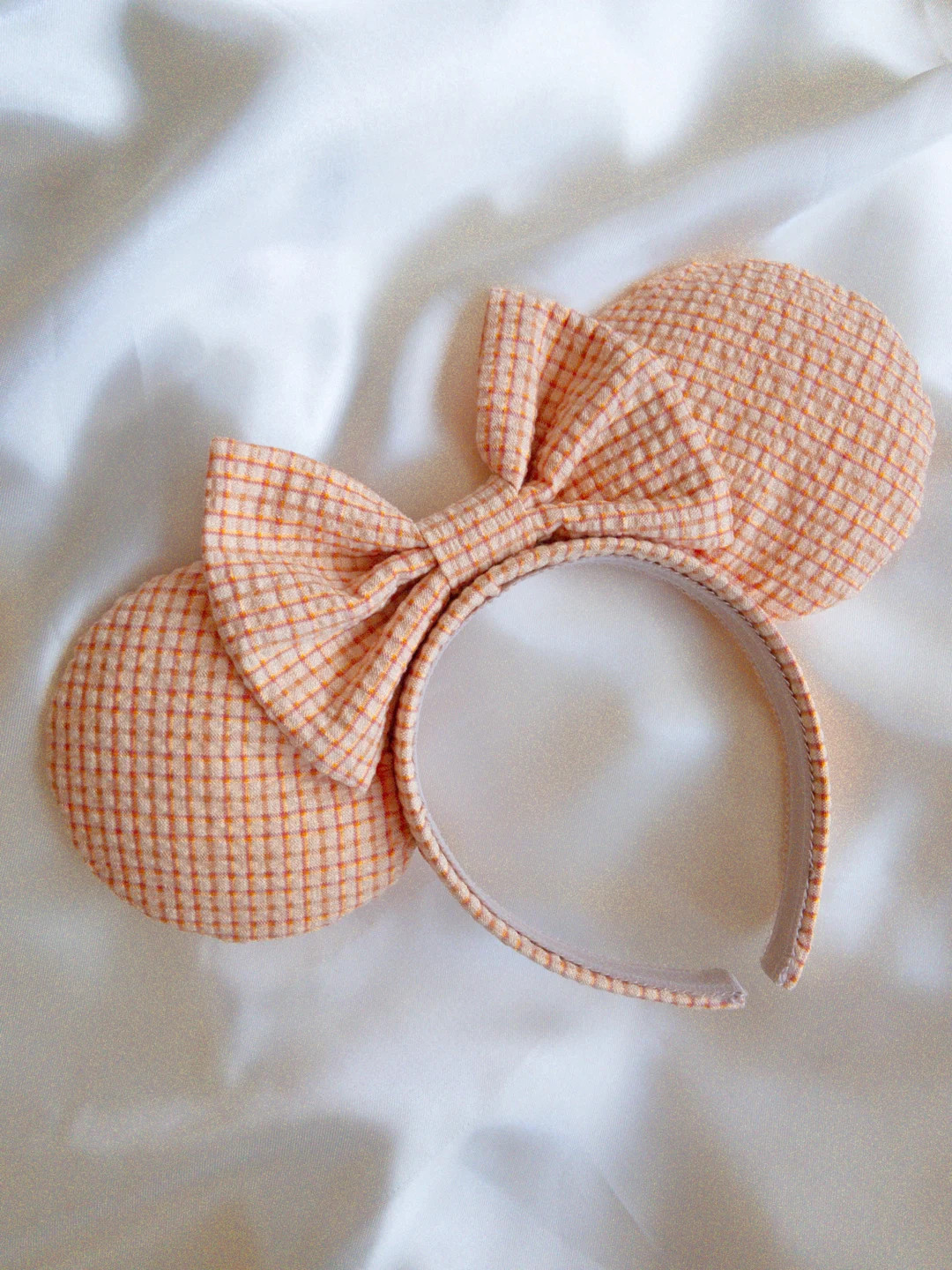Clementine Gingham Mouse Ears - Orange Halloween Gingham Ears - Halloween Minnie Ears - Etsy | Etsy (US)