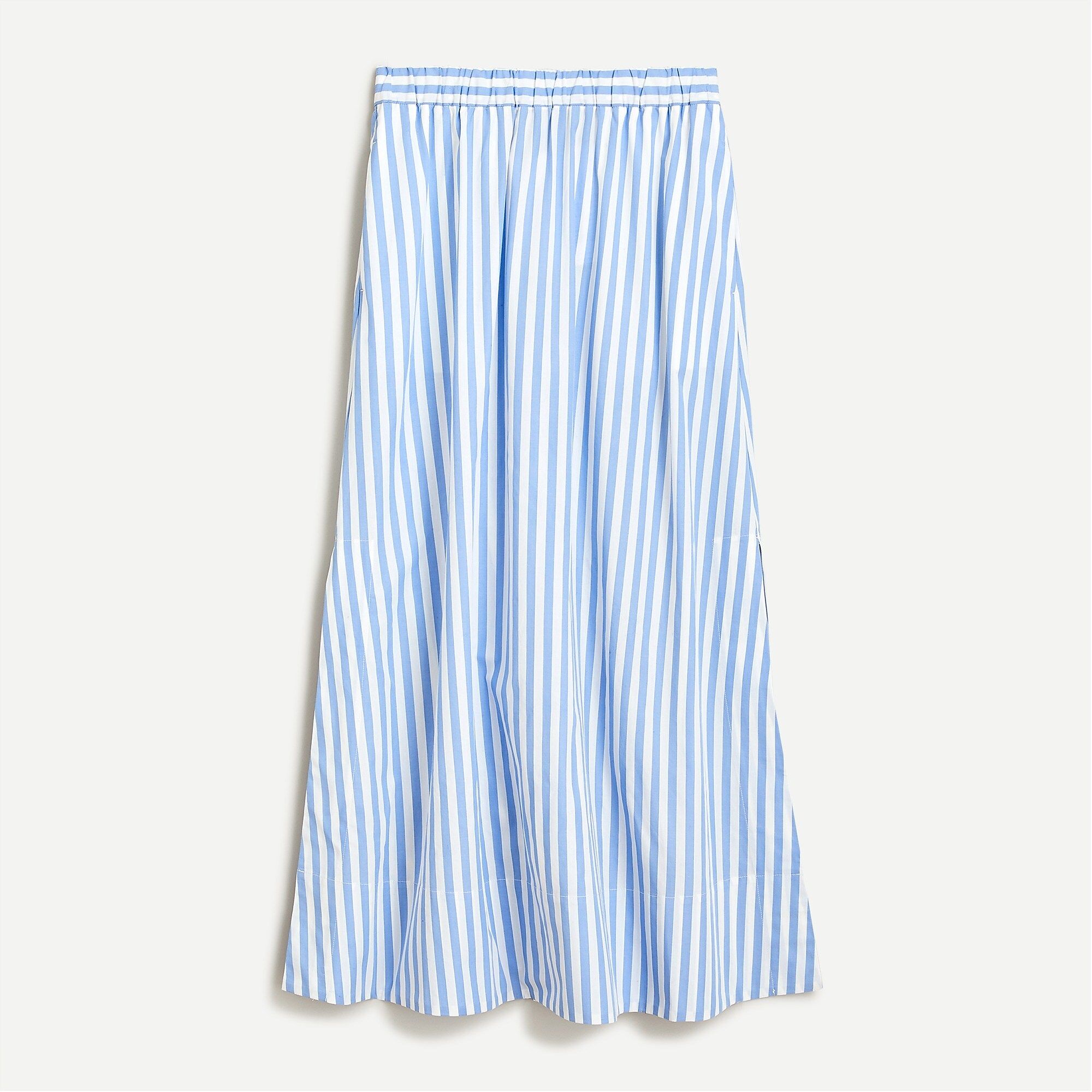 Side-slit cotton poplin maxi skirt | J.Crew US