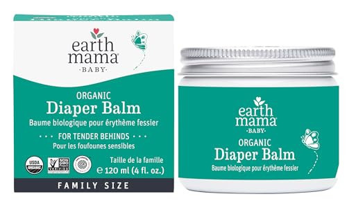 Earth Mama Organic Economy Size Diaper Balm | Diaper Cream for Baby | EWG Verified, Petroleum & Artificial Fragrance-Free with Calendula for Sensitive Skin, 4-Fluid Ounce | Amazon (US)