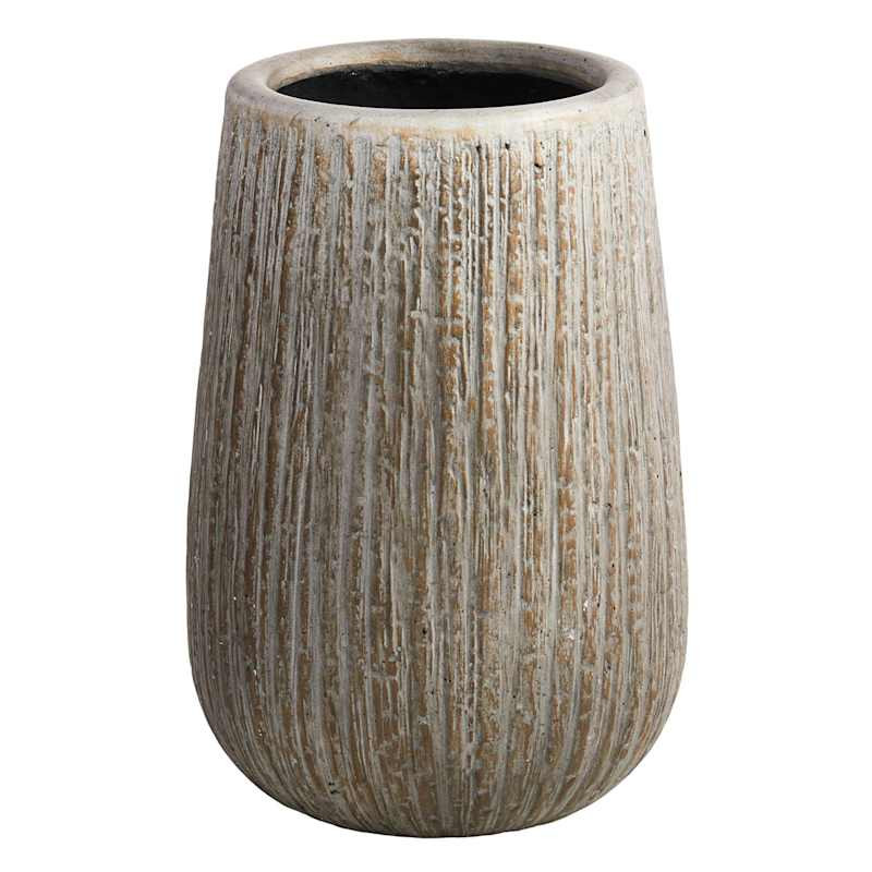 Fossil Bark Design Concrete Outdoor Planter, Medium | At Home