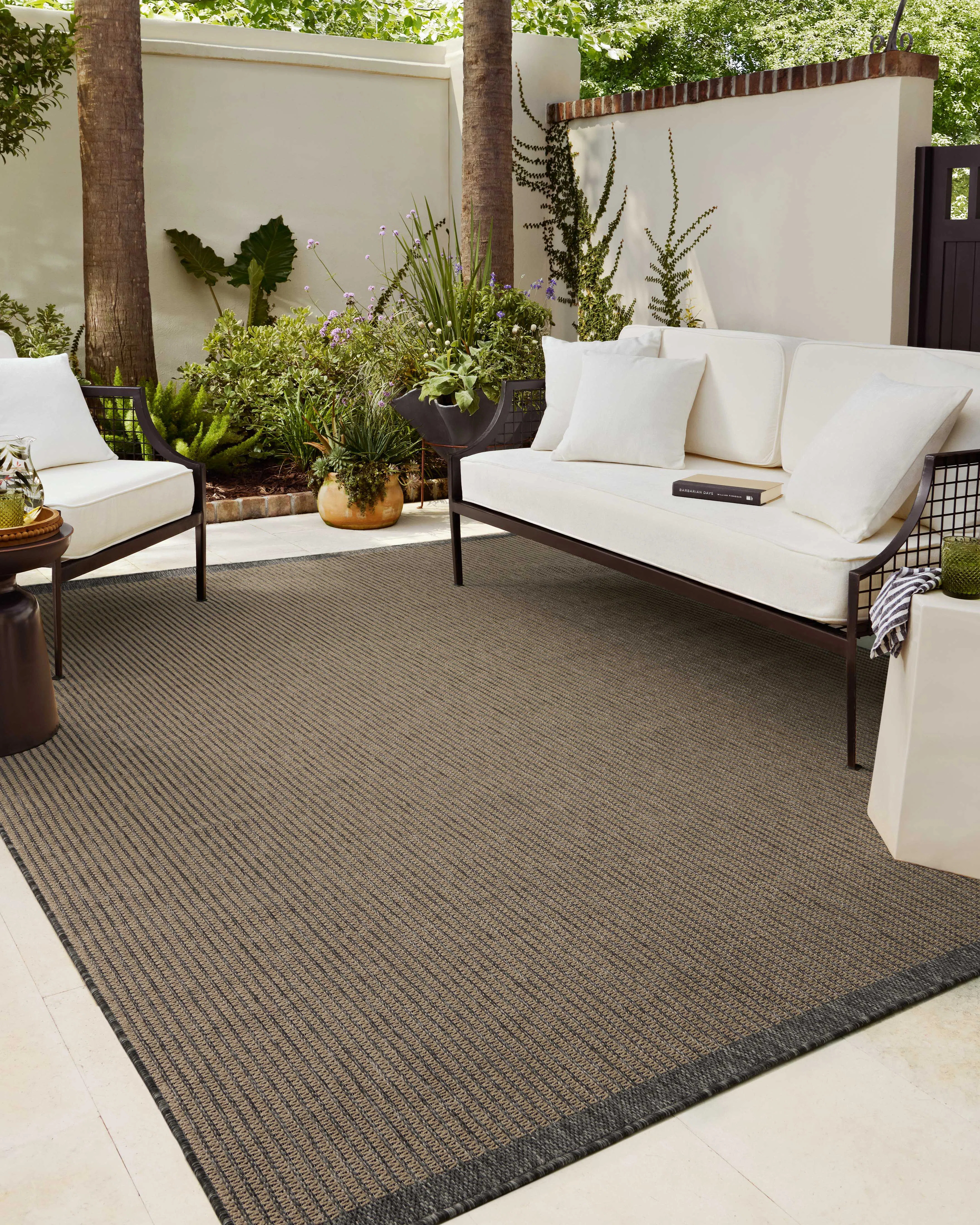 Chris Loves Julia x Loloi Providence Wheat / Charcoal Indoor/Outdoor Area Rug | Wayfair North America