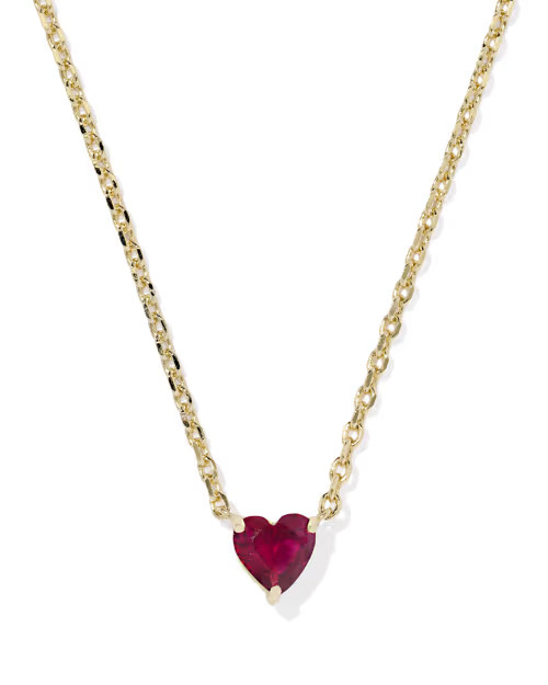 Ayla Heart Gold Short Pendant Necklace | Kendra Scott