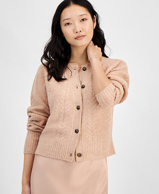 On 34th Women's Cable-Knit Button-Front Cardigan, Created for Macy's - Macy's | Macy's