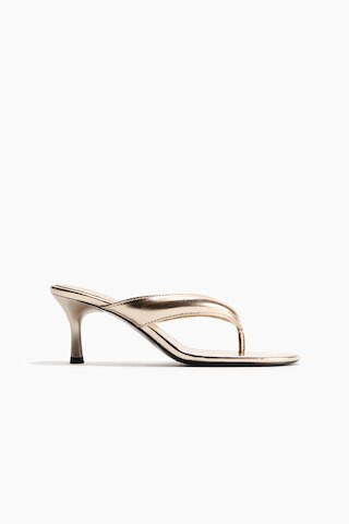 H & M - Heeled sandals - Gold-Colored | H&M (US + CA)