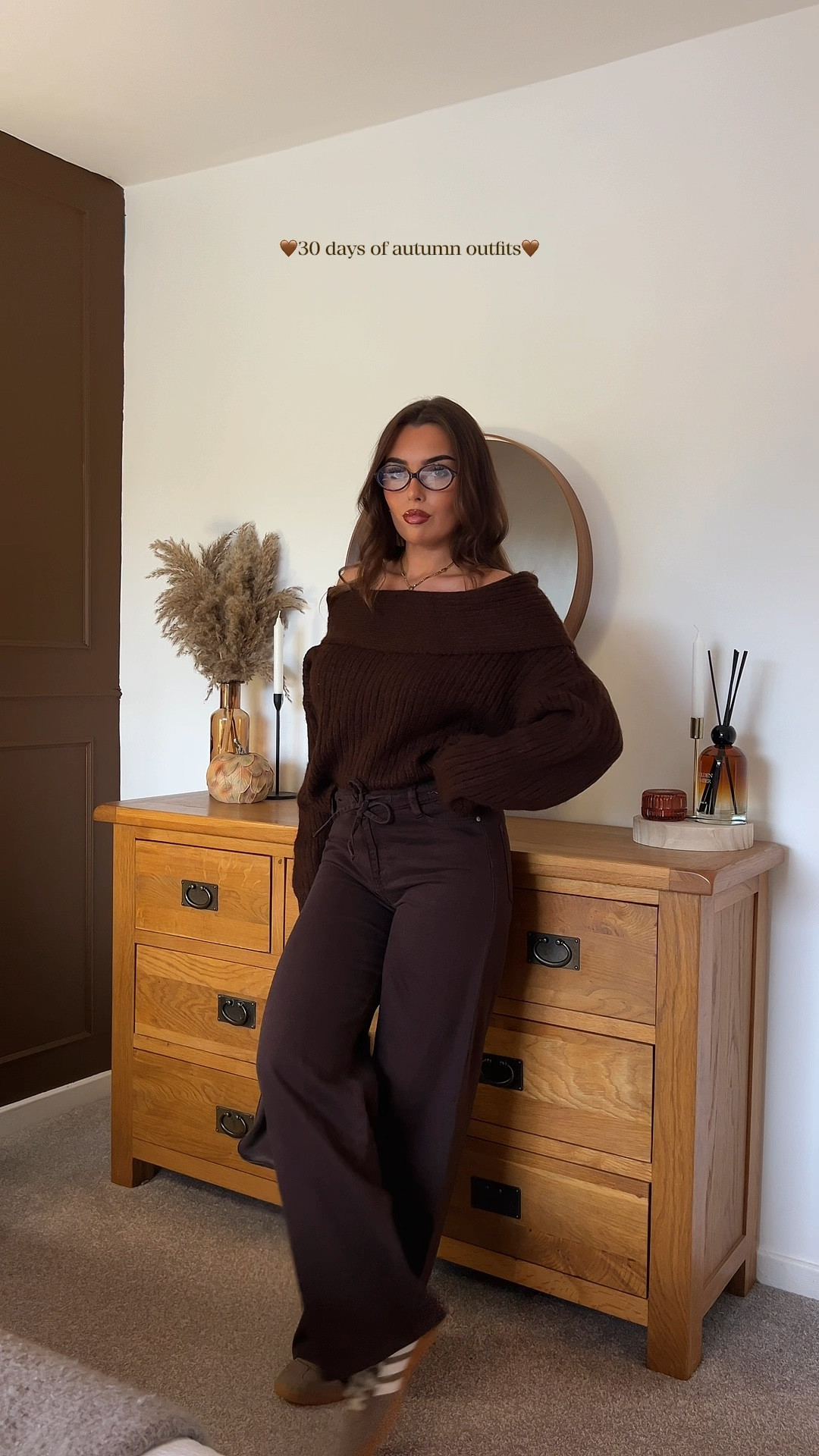 Day 16 🤎 

All brown outfit!! chunky off the shoulder brown knit from ASOS, paired with brown wide leg jeans 

#LTKautumn #LTKFashionMonth #LTKuk