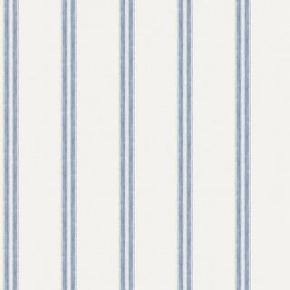 Johnny Navy Stripes Navy Paper Strippable Roll (Covers 56.4 sq. ft.) | The Home Depot