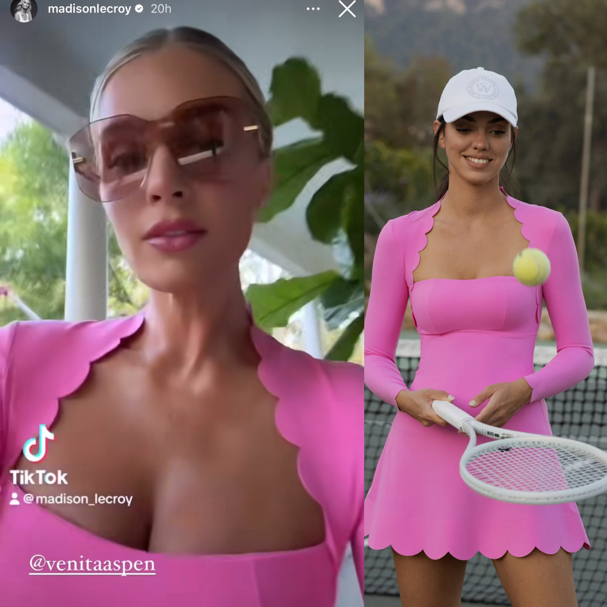 Madison Lecroy in the cutest pink scalloped tennis dress 

#LTKSaleAlert #LTKActive #LTKMidsize