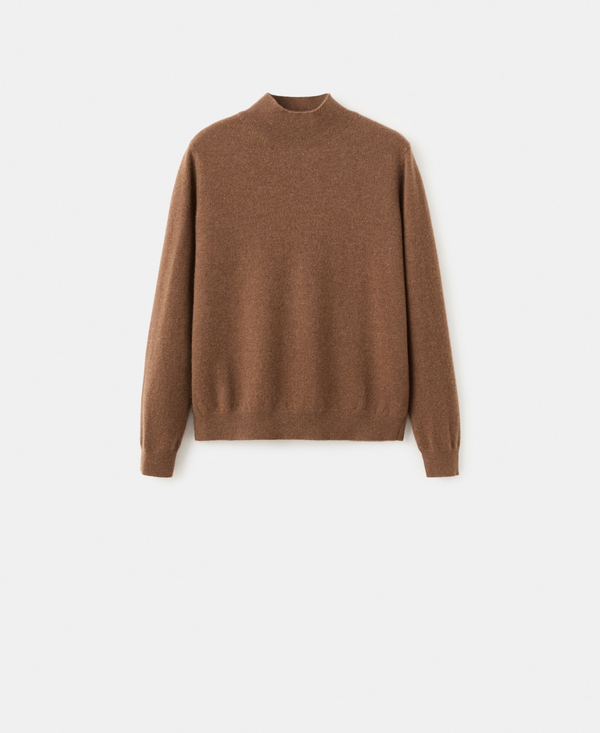 Mango Women's 100% Cashmere Perkins Neck Sweater - Brown | Macy's