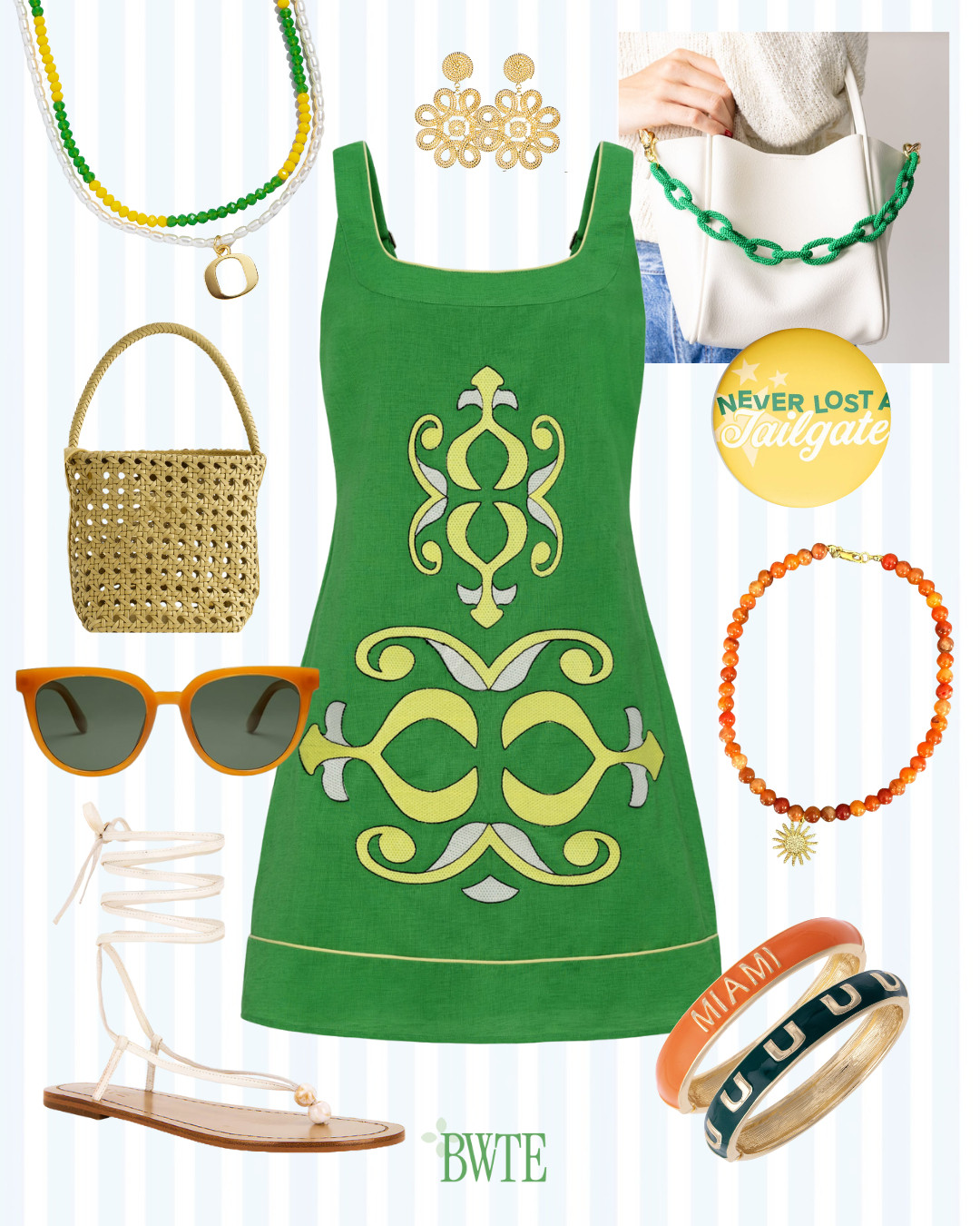 Gameday looks for Miami and Oregon girls!! Linking tons of cute green, yellow and orange finds... 

 #LTKSeasonal #LTKParties #LTKFindsUnder100