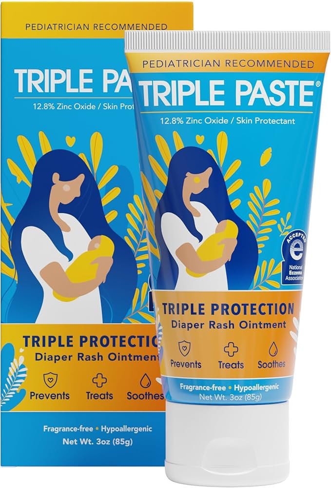 Triple Paste Diaper Rash Cream, Zinc Oxide Baby Ointment, 3 oz | Amazon (US)