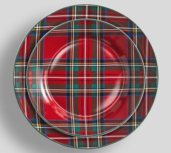 Stewart Plaid Stoneware Dinnerware Sets | Pottery Barn (US)