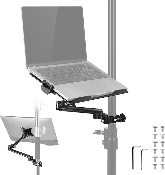 Neewer Laptop Desk Mount with Tray for Notebooks Up to 17.7" (45 cm), 17.6 lbs (8 kg) Load Capaci... | Amazon (US)