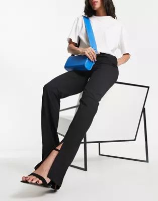 Mango tailored split hem pants in black - part of a set | ASOS (Global)