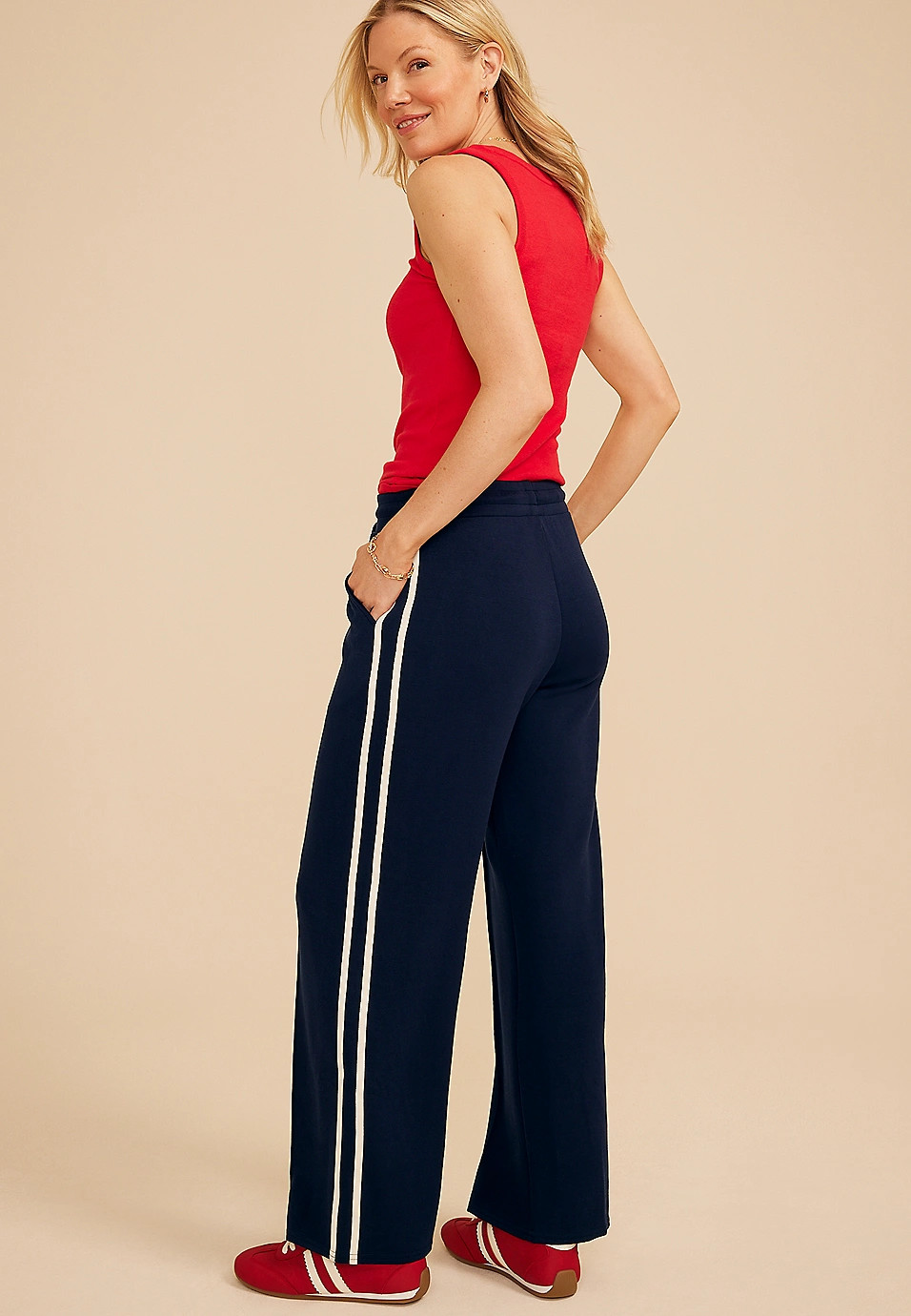 Cloud Scuba Knit High Rise Track Pant | Maurices