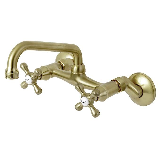 Kingston Brass KS213SB Kingston Kitchen Faucet, Satin Brass | Amazon (US)