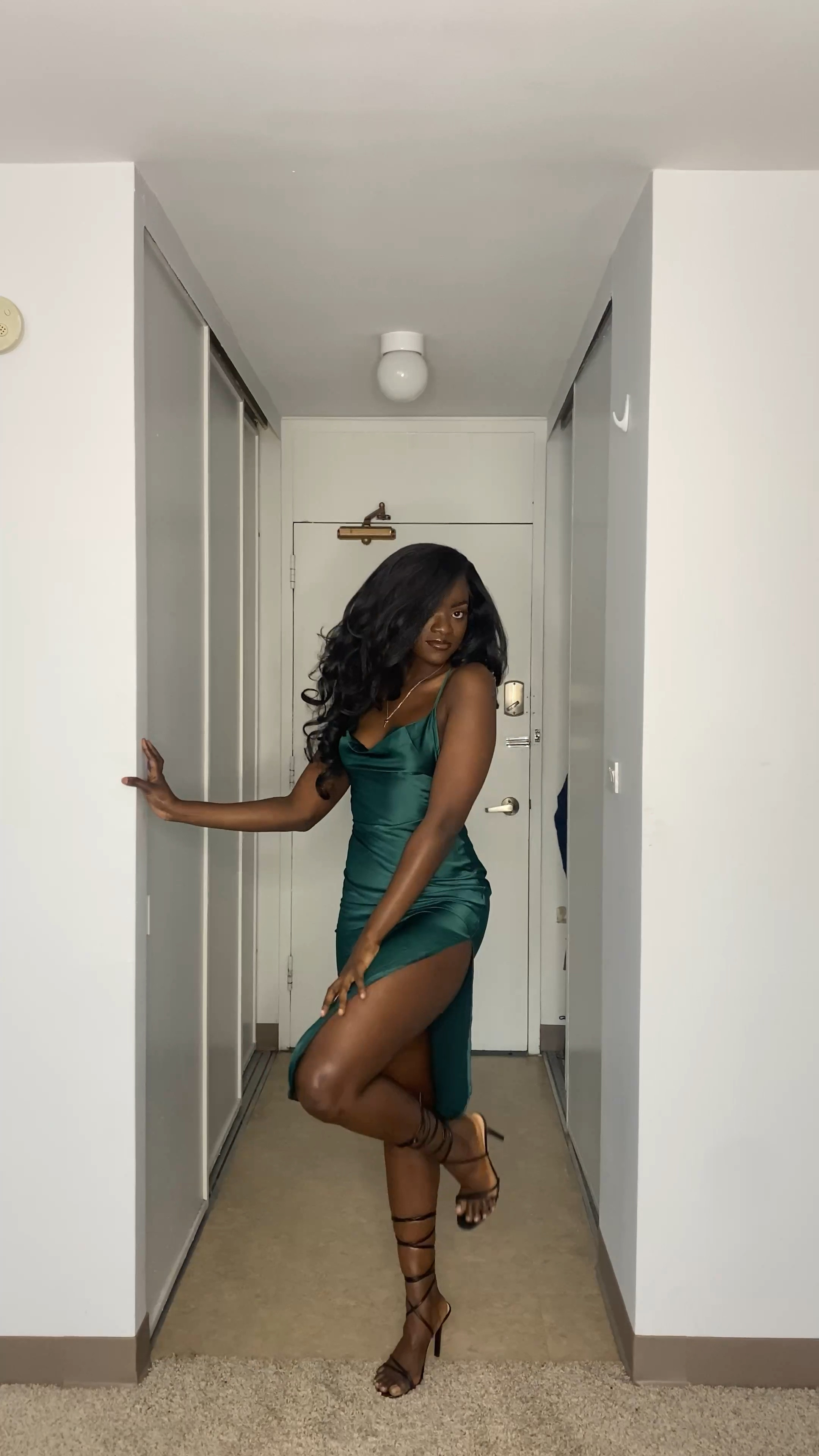 Dinner date idea wedding guest style inspo green silk satin dress sexy dress inspo for date night

#LTKfindsunder50 #LTKwedding #LTKVideo