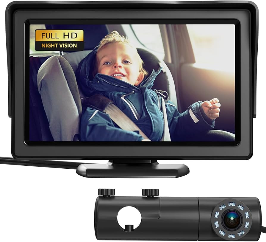 Baby Car Camera, HD Display Baby Car Mirror with Night Vision Feature, 4.3 inch Baby Car Monitor ... | Amazon (US)