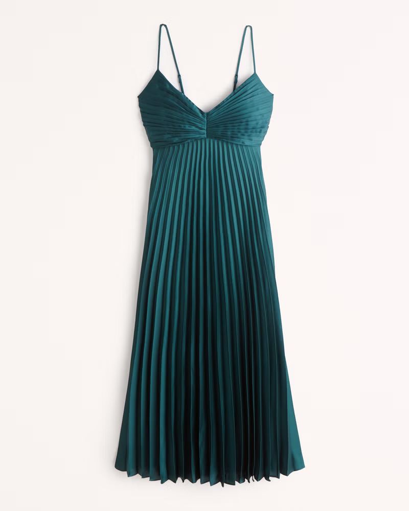 Pleated Maxi Dress | Abercrombie & Fitch (US)