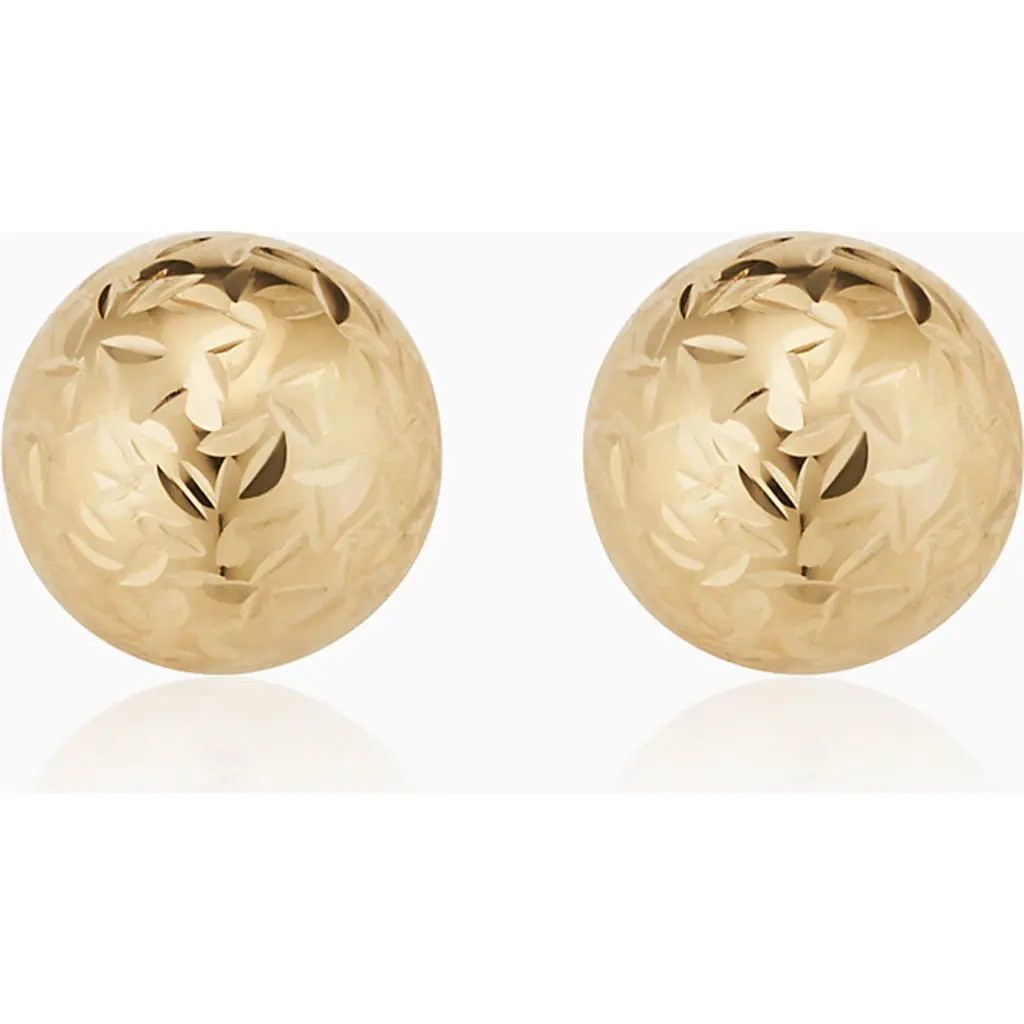 Oradina 14K Gold Celebration Ball Studs Earrings in Yellow Gold at Nordstrom, Size Medium | Nordstrom